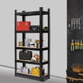 thumbnail image 4 of 1650LBS Storage Shelves 5 Tier Garage Shelving Heavy Duty 59.06" H x 27.56" W x 11.81" D Adjustable Metal Shelving Unit for Garage Shelves Utility Rack Shelf for Basement Pantry Closet Shelves,Black, 4 of 8