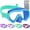 Blue Lime Green, variant on Vvinca Kids Swim Goggles with Nose Cover and Elastic Fabric Strap for Ages 3-14