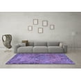 thumbnail image 3 of Ahgly Company Machine Washable Indoor Square Abstract Blue Contemporary Area Rugs, 6' Square, 3 of 4