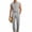 Dark Gray, variant on Men's Beach Clothes 2 Piece Linen Outfits Sets Casual Sleeveless Button Down Shirt Golf Pants Vacation Suit Summer Light Blue