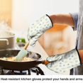 thumbnail image 4 of Pioneer Flower Floral Print Pattern Oven Mitt 2-Pack Set, Heat Resistant Kitchen Gloves, 7.7" X 12", 4 of 6