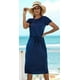 thumbnail image 4 of Vestido Simier Fariry para mujer, casual, de trabajo, de primavera, azul marino, XL, 4 of 6