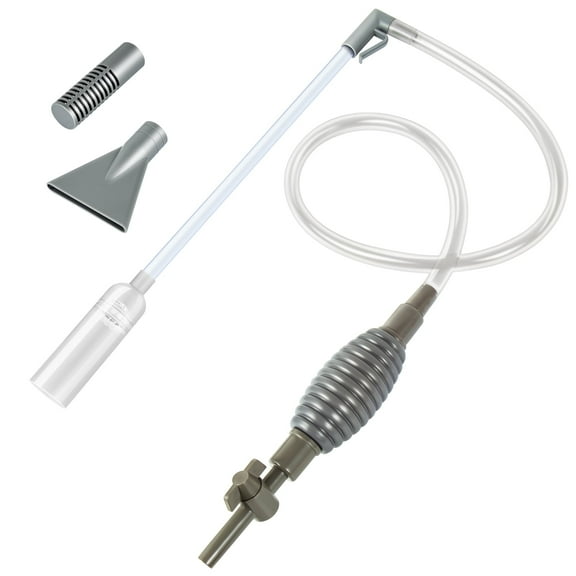 Ponpon Aquarium Siphon Vacuum Cleaner, Fish Tank Vacuum Gravel Cleaner for Gravel and Sand, Manually Fish Tank Water Changer