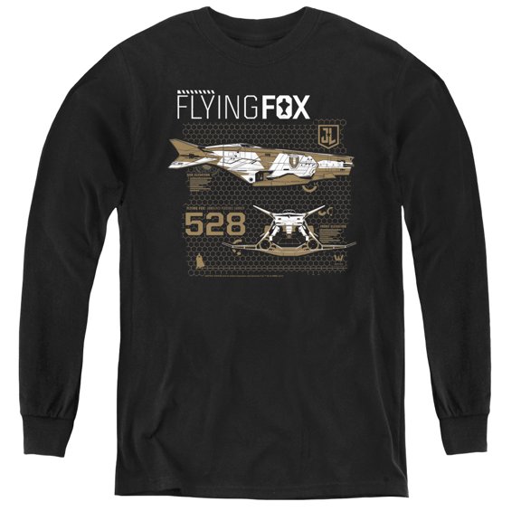 Justice League Movie - Flying Fox - Youth Long Sleeve Shirt - X-Large