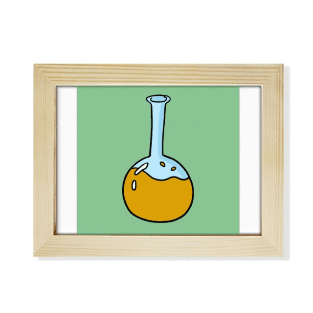 Marco de foto de madera Unbranded 6x8 pulgadas Reacción química del frasco de vidrio