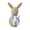 Blue, variant on Rattan Bunny Figurine with Blue Bow, Handwoven Wicker Rabbit Sculpture, Rustic Farmhouse Easter Bunny Decor for Front Door Entryway Table Shelf Mantel, Natural Spring Home Accent Indoor Display(Blue)