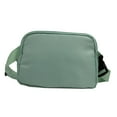 thumbnail image 3 of Waist Pack Bag Pouch Adjustable Belt Fanny Pack for Running Trekking Cycling Green, 3 of 9