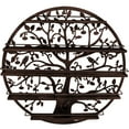 thumbnail image 6 of Wall Mounted 5-Tier Nail Polish Rack Holder, Tree Silhouette Round Metal Salon Wall Art Display, Bronze, 6 of 6