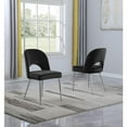 thumbnail image 4 of 5pc dining Set, Round tempered glass dining table with 4 Black velvet chairs, 4 of 4