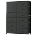 thumbnail image 6 of 52.2" H Dresser for Bedroom with Fabric Drawers Tall Dresser with Wooden Top for Living Room, Dark Gray, 6 of 8