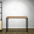 thumbnail image 2 of Bali Coastal Modern Console Table Natural Wood Top with Black Metal Legs, 2 of 5