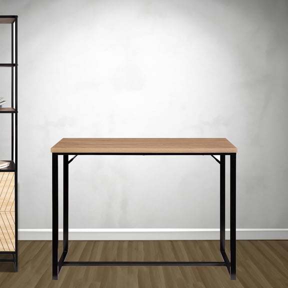 Nmkwnr Wood Top Console Table with Black Metal Legs, Side Table for Living Room, Dining Room