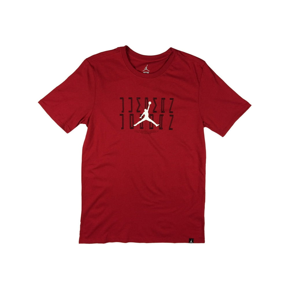 Air Jordan - Air Jordan Mens Retro 11 Jumpman Logo Graphic Shirt Red ...
