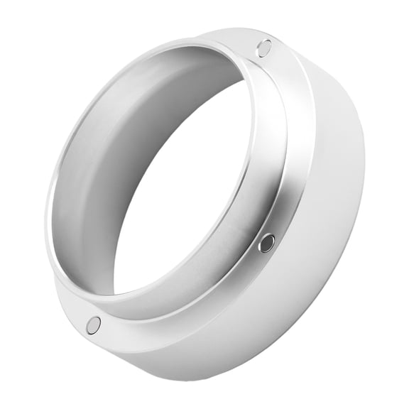 Silver Coffee Dosing Ring for 49mm Portafilter,Espresso Dosing Funnel, Durable Aluminum Powder Basket Funnel for Espresso Brewing