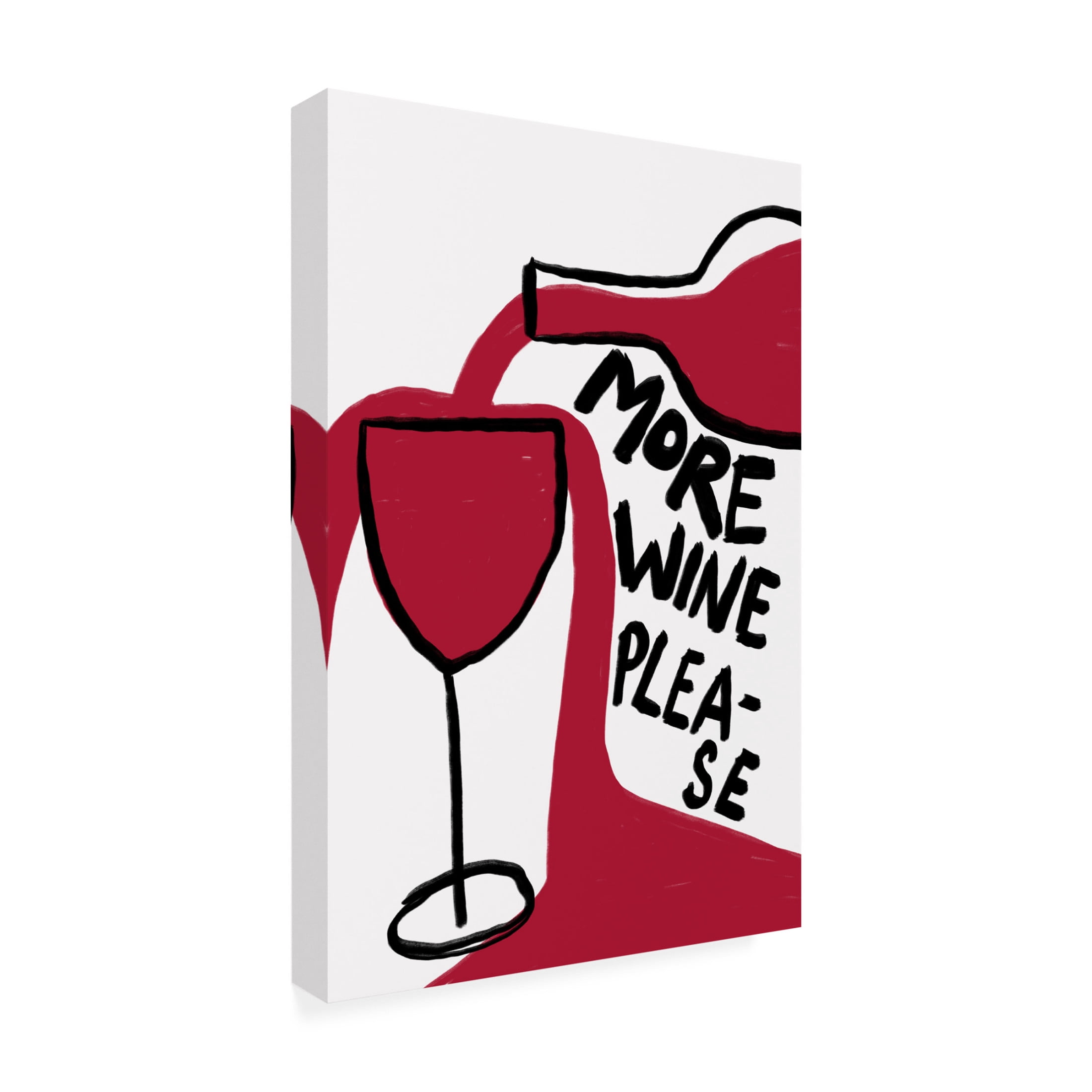 Trademark Fine Art Athene Fritsch  More Wine Please Canvas Wall Art