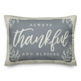 thumbnail image 2 of Creative Products Always Thankful Blue Cream 3 14 x 20 Spun Poly Pillow, 2 of 3