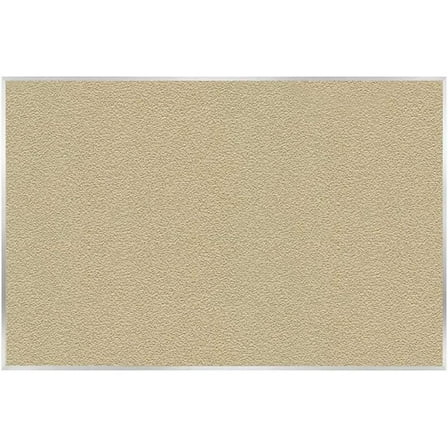 Pemberly Row Vinyl 4' x 6' Bulletin Board with Aluminum Frame in Caramel