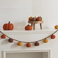 thumbnail image 6 of Mskk Halloween Woven Knitted Yarn Pumpkin Halloween Decoration, Multi Size Crochet Faux Pumpkin Door Hanger Prop, Soft Fabric Pumpkin for Front Porch Fall Tray Mantel Harvest Table Decor, 6 of 8
