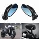 thumbnail image 1 of 1 Pair Motorcycle Rear View Mirrors Black Universal 22Mm, 1 of 4