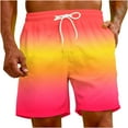 thumbnail image 5 of WAENQINLA Mens Swimming Trunks Casual Elastic Waist Beach Shorts Quick Dry Drawstring Board Shorts Trendy Gradient Pattern Breathable Swimwear, 5 of 9