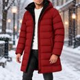 thumbnail image 2 of Men's Winter Puffer Jacket Zippered Hooded Warm Thick Padded Parka Coat Outerwear with Pockets, 2 of 10