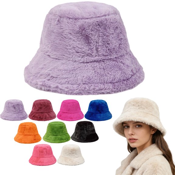 Valora Winter Furry Hat Warm Thickened Fisherman Cap For Girls Outdoor Travel Home Pink