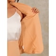 thumbnail image 5 of DARING DIVA Women's Collarless Blazer Formal 2pcs Skirt Suit Sets L Light Orange, 5 of 6