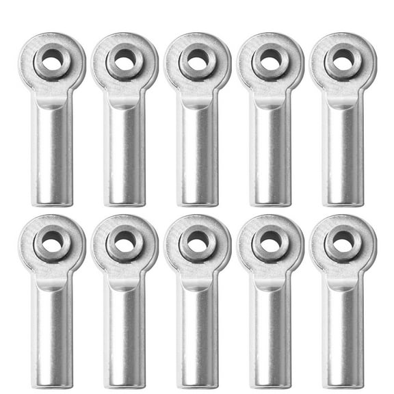 10 Pcs Swivel Joint Brake Repairing Accessories Silverts Rod End Threaded Metal Joint