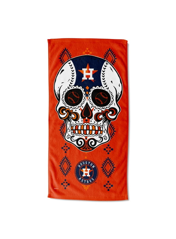 The Northwest Group Houston Astros 30" x 60" Candy Skull Printed Beach Towel