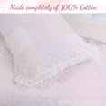 thumbnail image 6 of Cozy Line Home Fashions  Precious Pink Floral Dot Ruffle Plaid Patchwork Cotton Twin Reversible Quilt Bedding Set, 6 of 6