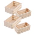 thumbnail image 3 of Minkissy 4Pcs Miniature Crates Rectangular Shape for Hobbyists and Artists Decor, 3 of 7