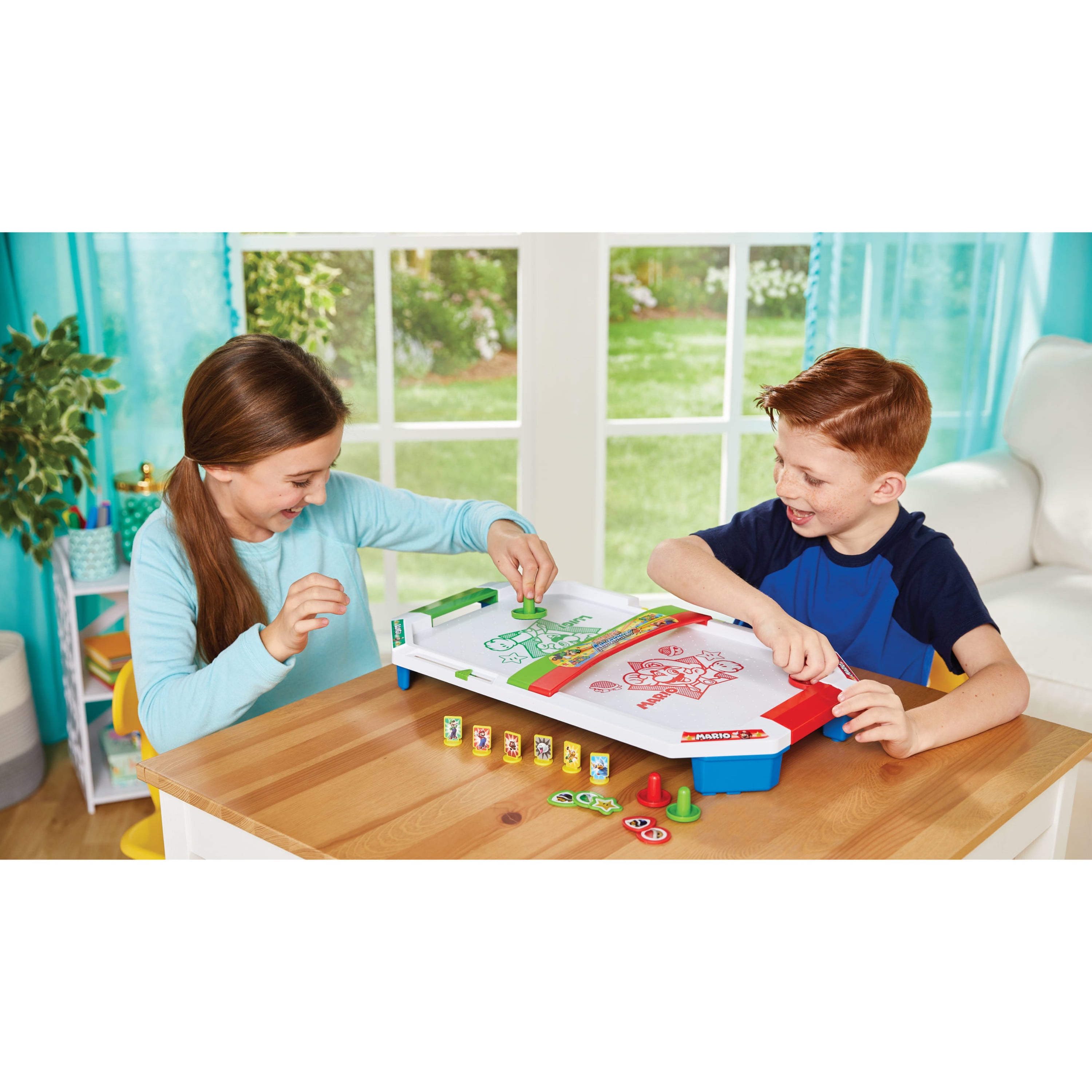 Super Game Action Epoch Games Action Mario and Mario Tabletop Hockey, Figures with Super Air Skill Collectible