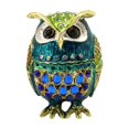 thumbnail image 1 of Joyero con forma de búho, adorno portátil, regalos, decoración, estuche organizador Azul, 1 of 8