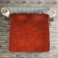 thumbnail image 3 of Ambesonne Abstract Quilted Bedspread Set 3 Pcs, Spirals Chinese New Year, King Size, Vermilion, 3 of 3