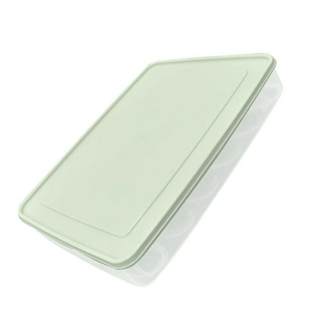 Yuarrent Soporte para huevos Plástico 24 Ranuras Organizador de huevos Contenedor de almacenamiento de cocina antideslizante con tapa (Azul claro Organizadores de utensilios de cocina verde claro Yuarrent HA003442-01