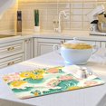 thumbnail image 6 of Yayeee Dish Drying Mat for Kitchen Counter 16"x18" Microfiber Absorbent Pad, Floral Wave, 6 of 7