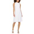 thumbnail image 1 of Calvin Klein Vestido acampanado con textura para mujer blanco 2P Calvin Klein A-line, 1 of 1