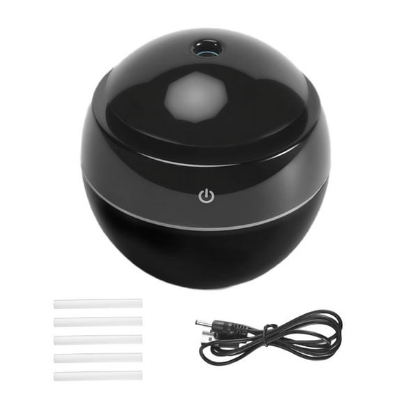 Portable Air Humidifier Ultrasonic USB Aroma Diffuser LED Night Light Electric Essential Oil Aromatherapy Black
