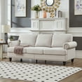thumbnail image 3 of Living Room Sofas 83" Modern Classic Design with Nails Living Room Three Seater Sofa Fabric Couch,Upholstered Polyester Beige.,Comfortable Sofas, 3 of 7