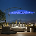 thumbnail image 2 of Westin Outdoor 94" Royal Blue Solid Print Octagon Offset and Cantilever Patio Umbrella, 2 of 11
