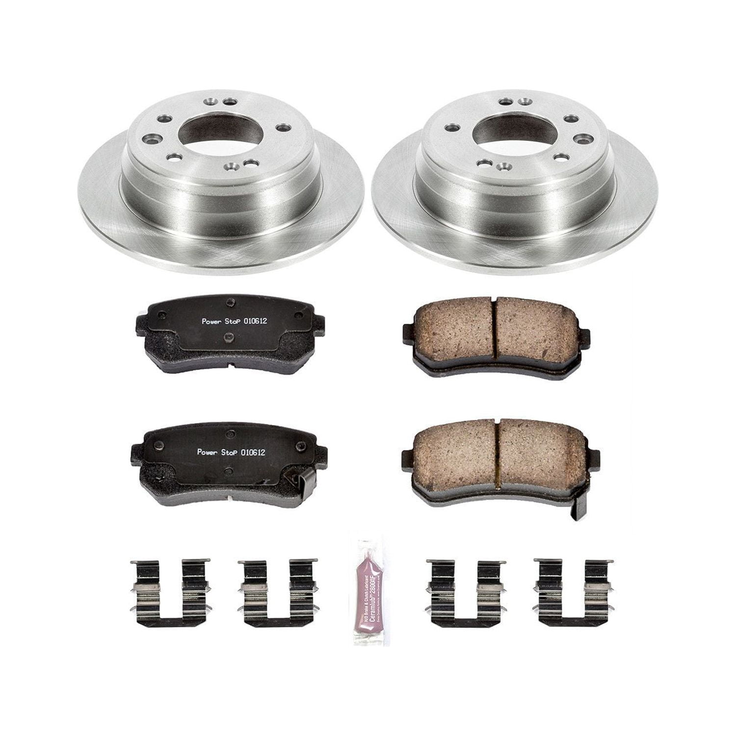 Power Stop Rear Stock Replacement Brake Pad and Rotor Kit KOE6093