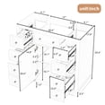 thumbnail image 6 of 36'' Bathroom Vanity, Bathroom Sink Vanity With Adjustable Shelves, Drawer Divider, 3 Drawers, Solid Wood Frame, Door Waterproof Modern Bathroom Storage Cabinet, 6 of 9