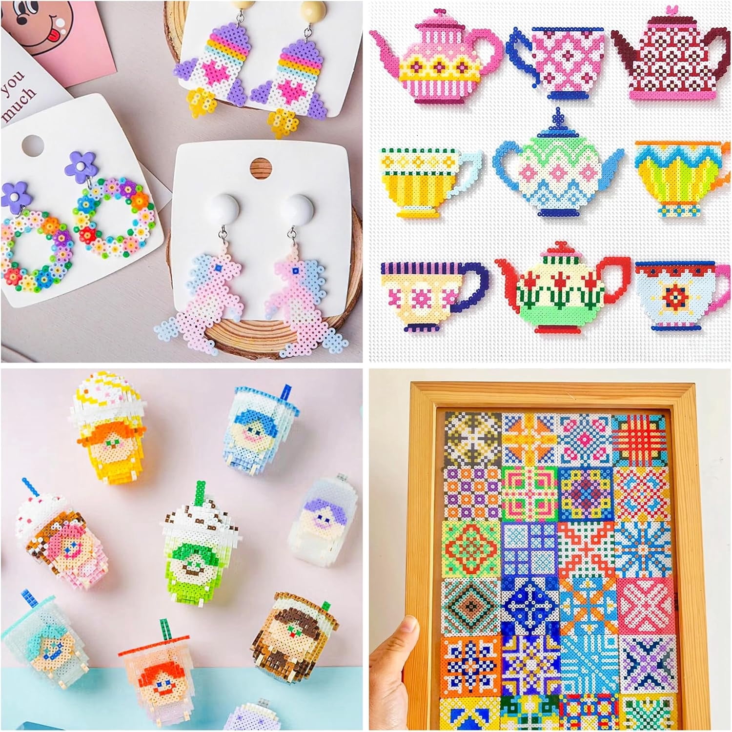 Fuse Beads, 33000pcs Fuse Beads Kit, 33 Color 5MM Iron Beads Set with 150 Patterns, 8 Pegboards, 15 Ironing Paper, 6 Tweezers, 85 accessories, Craft Kits Gifts for Birthday Christmas