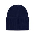 thumbnail image 3 of Time and Tru Women's Wide Cuff Beanie, One Size, Navy, 3 of 4