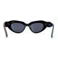thumbnail image 4 of Womens Mod Cat Eye Retro Thick Plastic Sunglasses All Black, 4 of 4