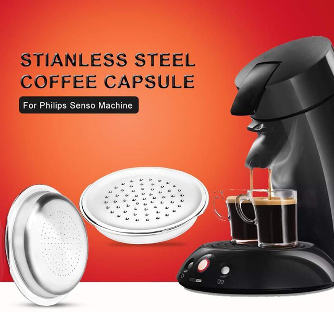 Reusable Coffee Capsules Refillable Pods Filter For Senseo Hd7801