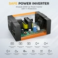 thumbnail image 3 of Ampeak 200W Power Inverter, Safely and Portable Car Inverter, ETL certified,4.8A Dual USB Ports 12V DC to 110 AC Car Plug Adapter, Orange, 3 of 8