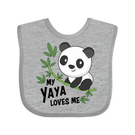 

Inktastic My Yaya Loves Me- cute panda Gift Baby Boy or Baby Girl Bib