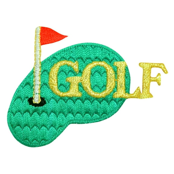 Golf Green with Flag - Iron on Applique/Embroidered Patch