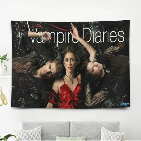 Vampire Diaries Tapestry Gift Wall Hanging Backdrop for Room Bedroom Girls Fans Background Banner Party Birthday Supplies Decor